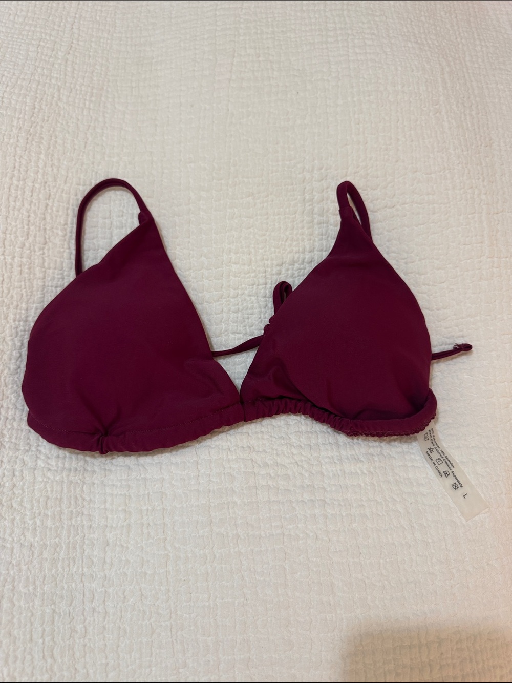 aerie Triangle Bralette in Wine